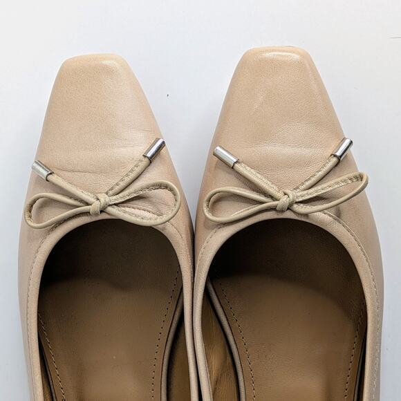 Flattered Cream Flats with Bow Detail - Picture 3 of 15